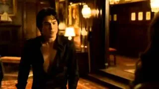 TVD 2X01 Damon Katherine kiss "I never loved you"