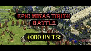 🐵 Epic Minas Tirith Battle! - AoE2 Definitive Edition | Full AI battle 🐵