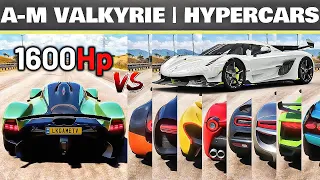 Aston Martin Valkyrie Vs The World's Fastest Hypercars In Forza Horizon 5 | 1 Mile Drag Race