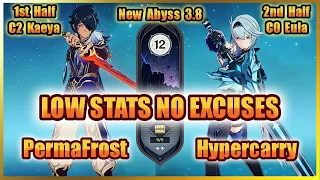 Kaeya Freeze & C0 Eula Hypercarry New Spiral Abyss 3.8 - Floor 12 Full Star (Genshin Impact)