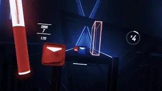 My mum playing BeatSaber