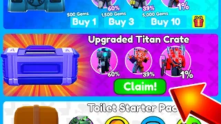 NEW EP 73 PART 2 UPDATE 😱 NEW UPGRADED TITAN CRATE IS COMING SOON! 😍 - Roblox Toilet Tower Defense