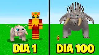 SOBREVIVI 100 DIAS COM DRAGÕES DE COMO TREINAR SEU DRAGÃO NO MINECRAFT