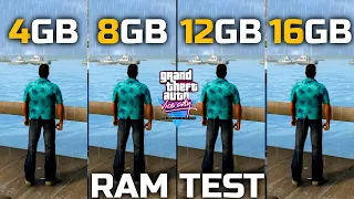 4gb vs 8gb vs 12gb vs 16gb Ram Test | GTA Trilogy Remastered | Vice City Definitive Edition