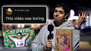Reacting to Your Comments About My 30-Day Taco Bell Experiment