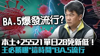 本土+25521單日28死新低！王必勝曝「這時間」BA.5流行【CNEWS】