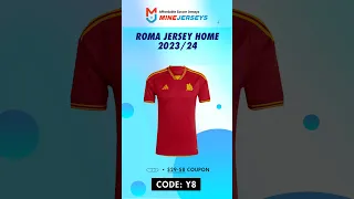 AS Roma home jersey for 2023/24 unboxing and review - Minejersey store