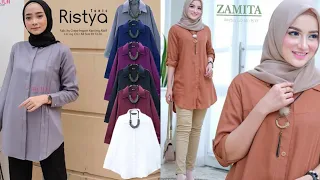 30 Trend Model Atasan Blouse dan Tunik Paling Best Seller Cocok Buat Ngantor