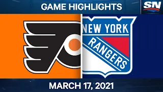 NHL Game Highlights | Flyers vs. Rangers – Mar. 17, 2021