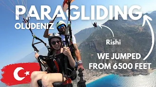 We went paragliding from 6,500 ft over Oludeniz but it didn't end well🤮 🪂✈️ #travelvlog #turkey