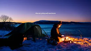 Solo camping in -11 degrees on Norway's fjords