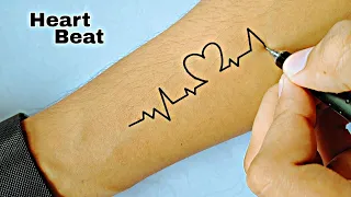 Heart Beat ♡ Tattoo Tutorial | Heart Beat Tattoo Design