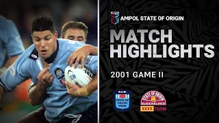 NSW Blues v QLD Maroons Match Highlights | Game II, 2001 | State of Origin | NRL