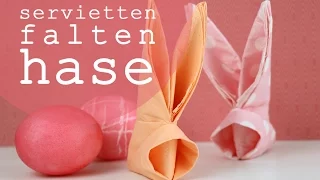 Servietten falten - Osterhase / Hase - Anleitung - Talu.de