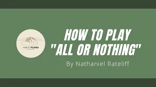 Nathaniel Rateliff - All or Nothing Guitar Lesson | Tutorial