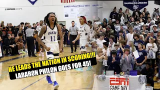 LaBaron Philon WENT OFF in his first home game for 45 Points!