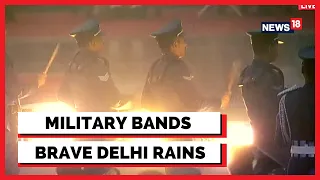 Amid Rain Lashing The National Capital, Military Bands Dazzle Audience | Beating Retreat 2023