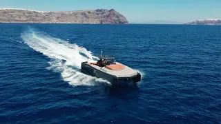 Ultimate Santorini Sailing Experience with Lucky 8 Sunreef Power Catamaran