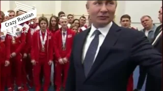 "Подвинься! Такой здоровый здоровей спортсменов" Путин отодвинул сотрудника ФСО загородившего камеру