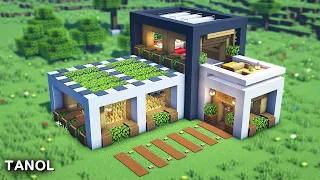 ⚒️ 마인크래프트 건축 : 온실 모던하우스 만들기