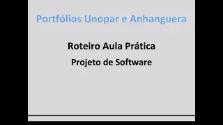 Roteiro Aula Prática Projeto de Software