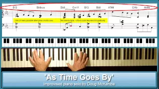 'As Time Goes By' - solo jazz piano tutorial