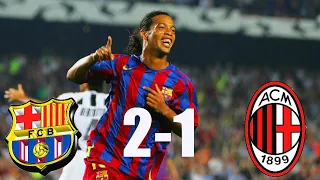 BARCELONA VS  MILAN 2-1  #UCL  2004 -2005 HD | All Goals & Highlights