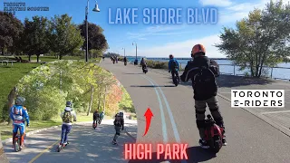 Toronto Electric Scooter Ride -Toronto E-Riders Group Ride Oct. 24, 2021 High Park  - Lakeshore blvd