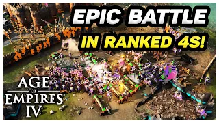 an EPIC 4v4 BATTLE in Age of Empires 4!