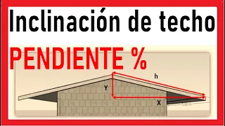 Calcular la PENDIENTE % e INCLINACION de techo