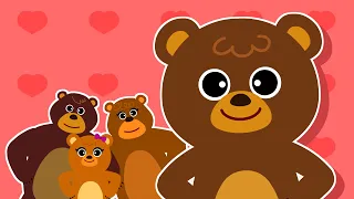 [Sing along]  Four Bears | Mommy Bear Daddy Bear | Family song | Nursery Rhymes for Kids ★TidiKids