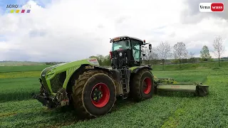 Agro Měřín  Žito GPS 2021 Claas Xerion 4000 +  Class Disco 9400c Disco 3200fc