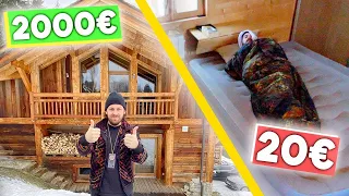 Chalet à 2000€ la nuit VS Chalet à 20€