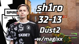 sh1ro (32-13) w/magixx (Dust2) | FACEIT Ranked | Apr 28, 2024 #cs2 #pov