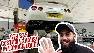 MY NEW CUSTOM EXHAUST ON THE GTR R35 **INSANE LOUD TUNNEL RUNS**