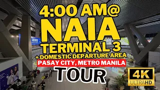 NAIA TERMINAL 3 Early Morning Walk: What's Open at 4AM? Manila International AIRPORT Walking Tour 🇵🇭