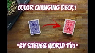 The Deck CHANGES COLOR! Easy Card Trick Performance And Tutorial! Ft. Steves World TV!