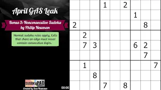 Monthly Sudoku - April 2024 Bonus 3