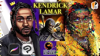 Drawing Kendrick Lamar​ as Mortal Kombat Characters | Time Lapse ​⁠​⁠​⁠​⁠