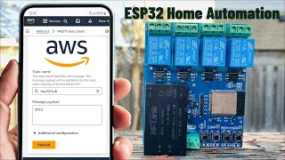 IoT Industrial Automation using Amazon AWS IoT Core & ESP32 with Custom PCB