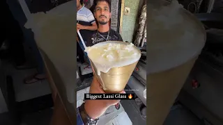 Biggest lassi glass #streetfood #food #shorts