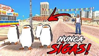 Nunca Sigas a los pinguinos de madagascar  en el GTA San Andreas o lo Lamentaras!!