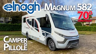 Elnagh Magnum 582 70°: motorhome super accessoriato, con letto centrale e soggiorno di tendenza