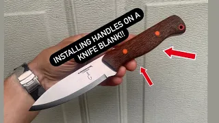 How to install handles on a knife!!