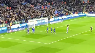 Leicester vs Southampton 2024 championship - Fatawu celebrating second goal