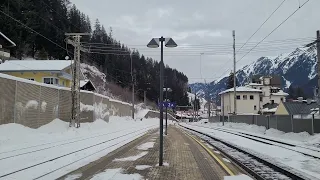 Einfahrt des Sonder-Regionalexpress 13401 am 11.02.2023 in Bad Gastein