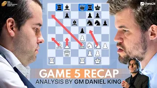 Nepomniachtchi vs Carlsen Game 5 | World Chess Championship 2021 | Recap