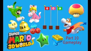 Super Mario 3D World Part 10 Gameplay (Playing As Luigi And Princess Peach)