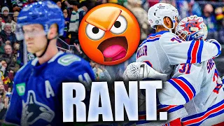 HUGE RANT ON THE REFS… VANCOUVER CANUCKS LOSE 4-3 IN OVERTIME TO NEW YORK RANGERS (Kreider Trip) NHL