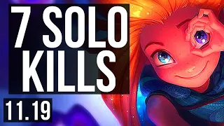 ZOE vs AHRI (MID) | Rank 2 Zoe, 7 solo kills, Rank 11 | TR Challenger | v11.19